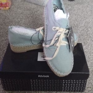 Denim platform canvas shoes